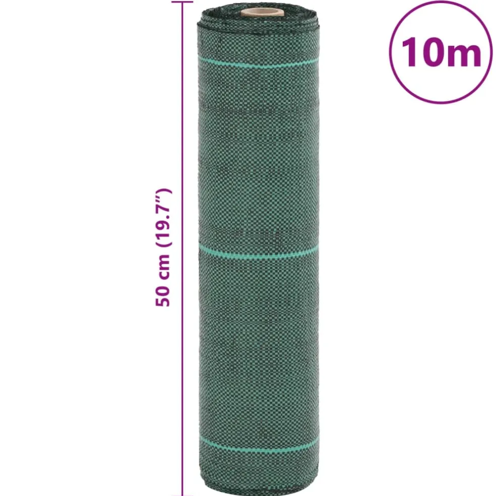 vidaXL Worteldoek 0,5x10 m polypropeen groen