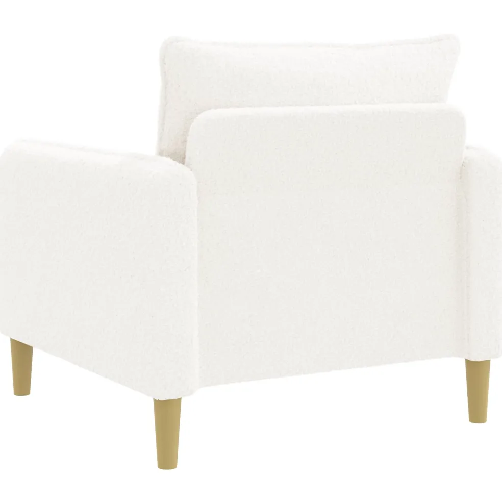 vidaXL XL fauteuil Wit Bouclé