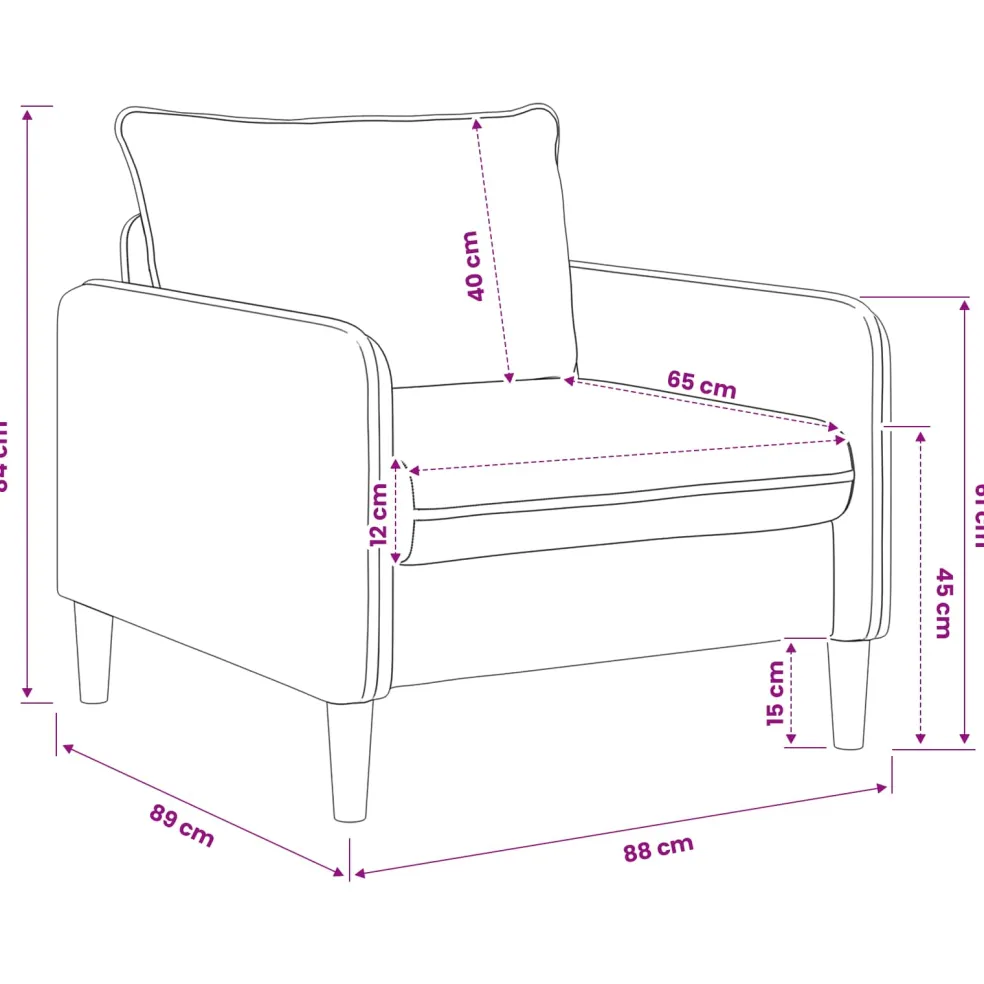 vidaXL XL fauteuil Wit Bouclé