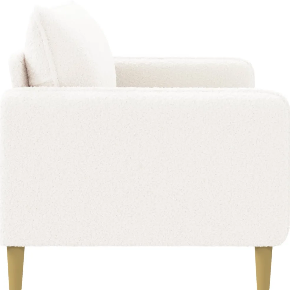 vidaXL XL fauteuil Wit Bouclé