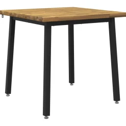 vidaXL 60 x 55 x 75 cm Massief Acaciahout Wit en zwart Rechthoekig