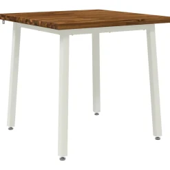 vidaXL 60 x 55 x 75 cm Massief Acaciahout Natuurlijk en Wit