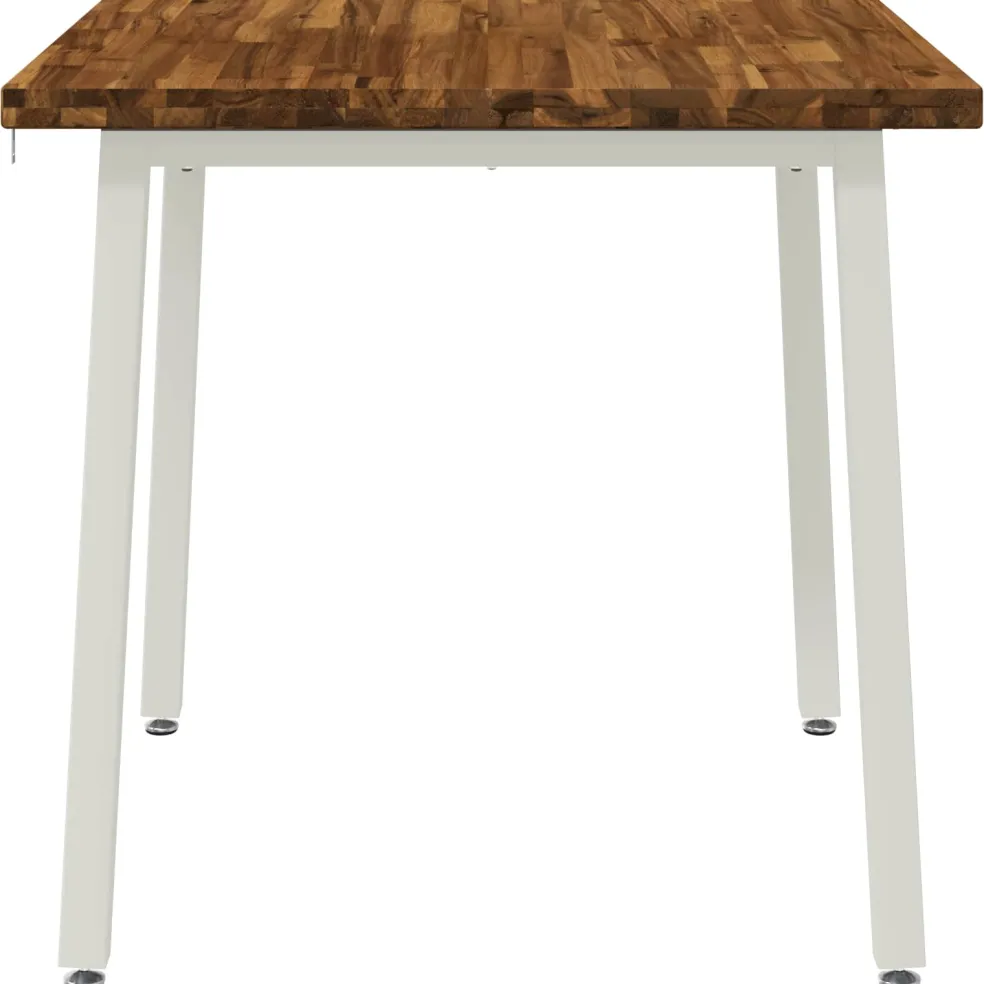 vidaXL 60 x 55 x 75 cm Massief Acaciahout Natuurlijk en Wit