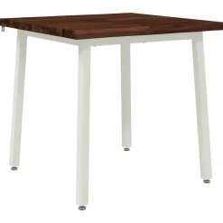 vidaXL 60 x 55 x 75 cm Massief Acaciahout Donkerbruin en Wit