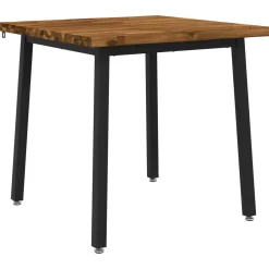 vidaXL 60 x 55 x 75 cm Massief Acaciahout Naturel en Zwart Rechthoekig