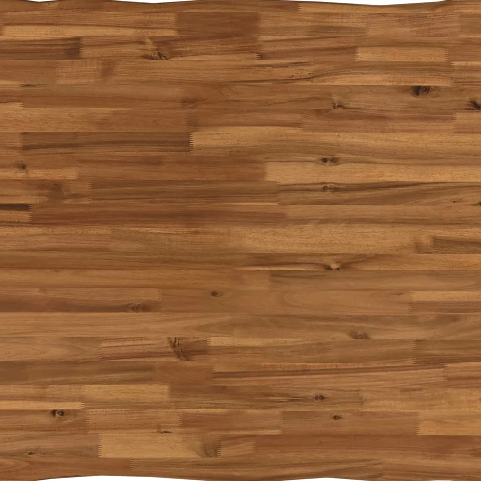 vidaXL 60 x 55 x 75 cm Massief Acaciahout Naturel en Zwart Rechthoekig