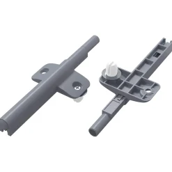 vidaXL Zachte Sluitdempers 2 st Grijs 125 x 47 x 15 mm PP