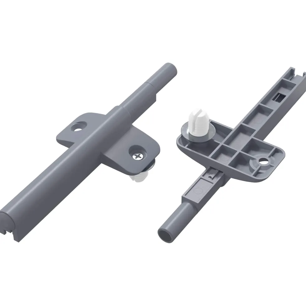 vidaXL Zachte Sluitdempers 2 st Grijs 125 x 47 x 15 mm PP