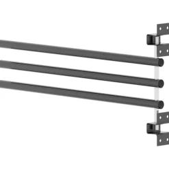 vidaXL Zadeldekrek met 3 stangen ijzer zwart