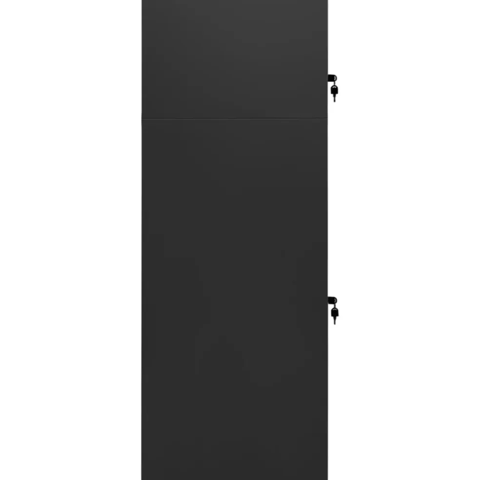 vidaXL Zadelkast 53x53x140 cm staal antracietkleurig