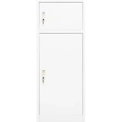 vidaXL Zadelkast 53x53x140 cm staal wit