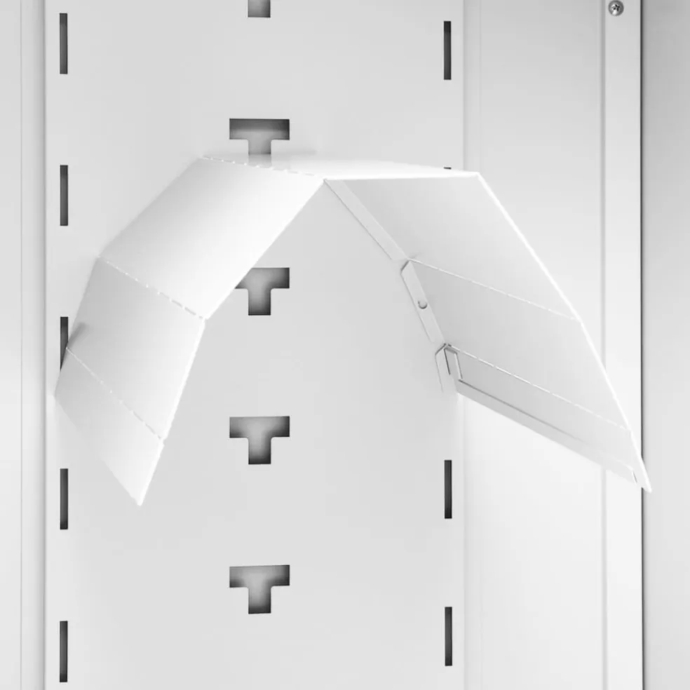 vidaXL Zadelkast 53x53x140 cm staal wit