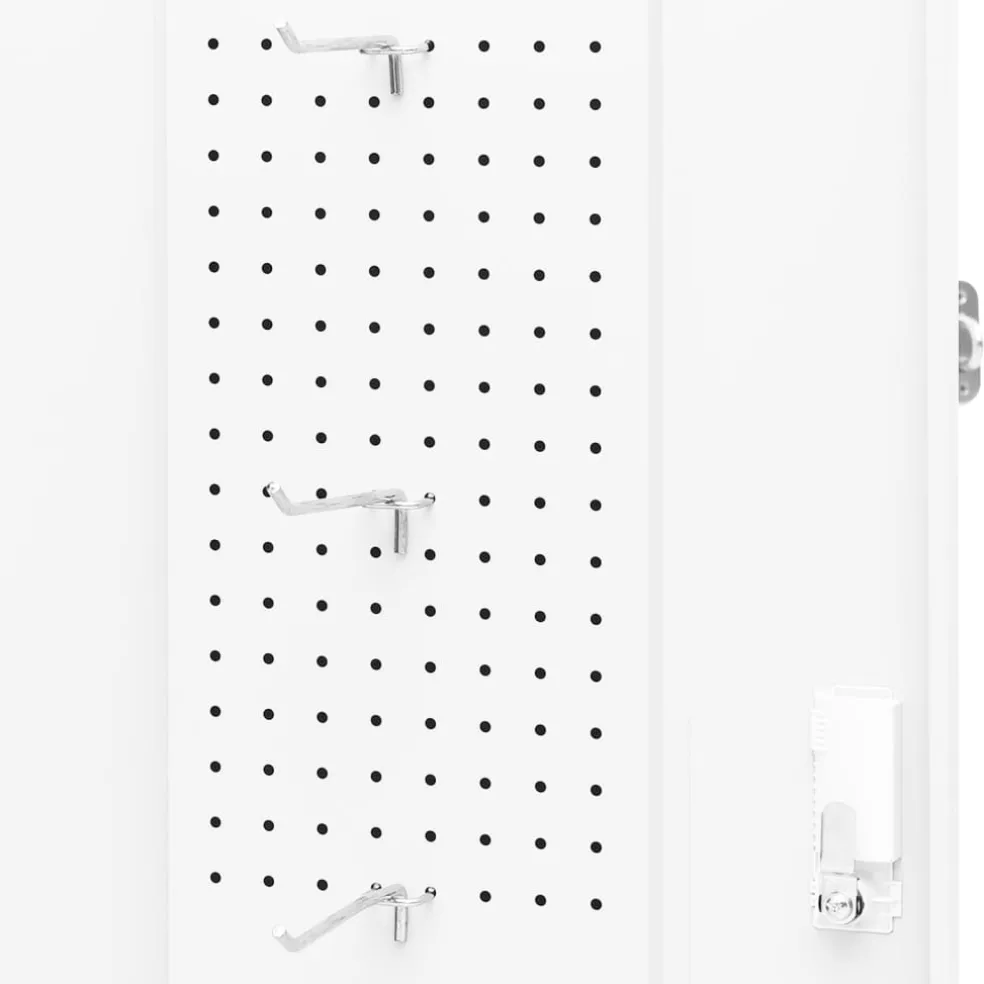 vidaXL Zadelkast 53x53x140 cm staal wit