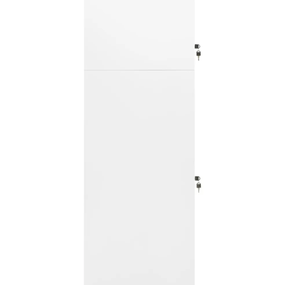vidaXL Zadelkast 53x53x140 cm staal wit
