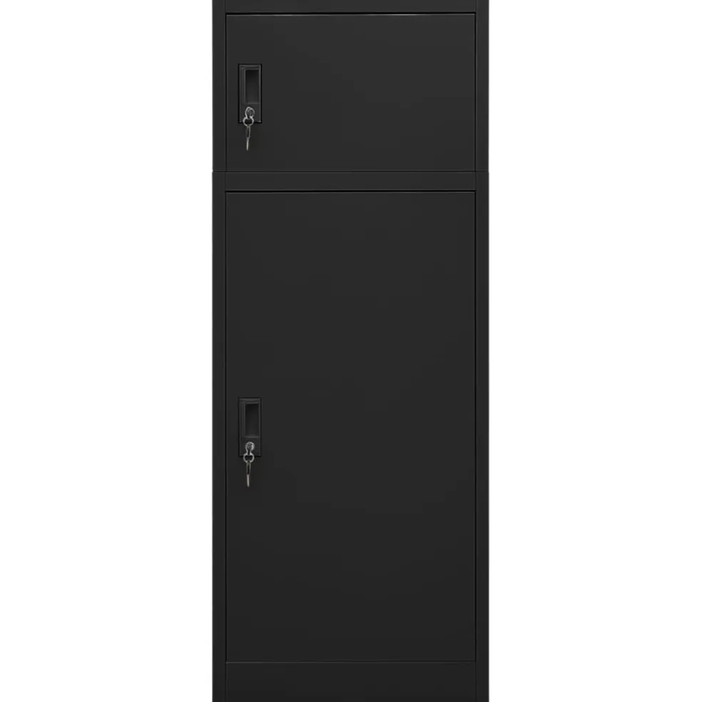vidaXL Zadelkast 53x53x140 cm staal zwart