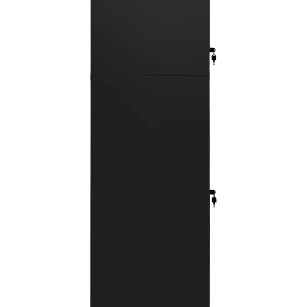 vidaXL Zadelkast 53x53x140 cm staal zwart