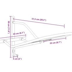 vidaXL Zadelrek wandgemonteerd ijzer zwart