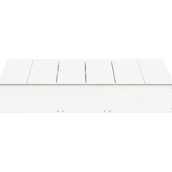 vidaXL Zandbak met deksel 111x111x19,5 cm massief grenenhout wit