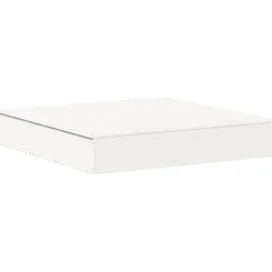 vidaXL Zandbak met deksel 111x111x19,5 cm massief grenenhout wit