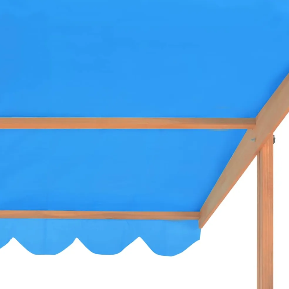 vidaXL Zandbak met verstelbaar dak 115x115x115 cm vurenhout