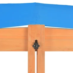 vidaXL Zandbak met verstelbaar dak 115x115x115 cm vurenhout