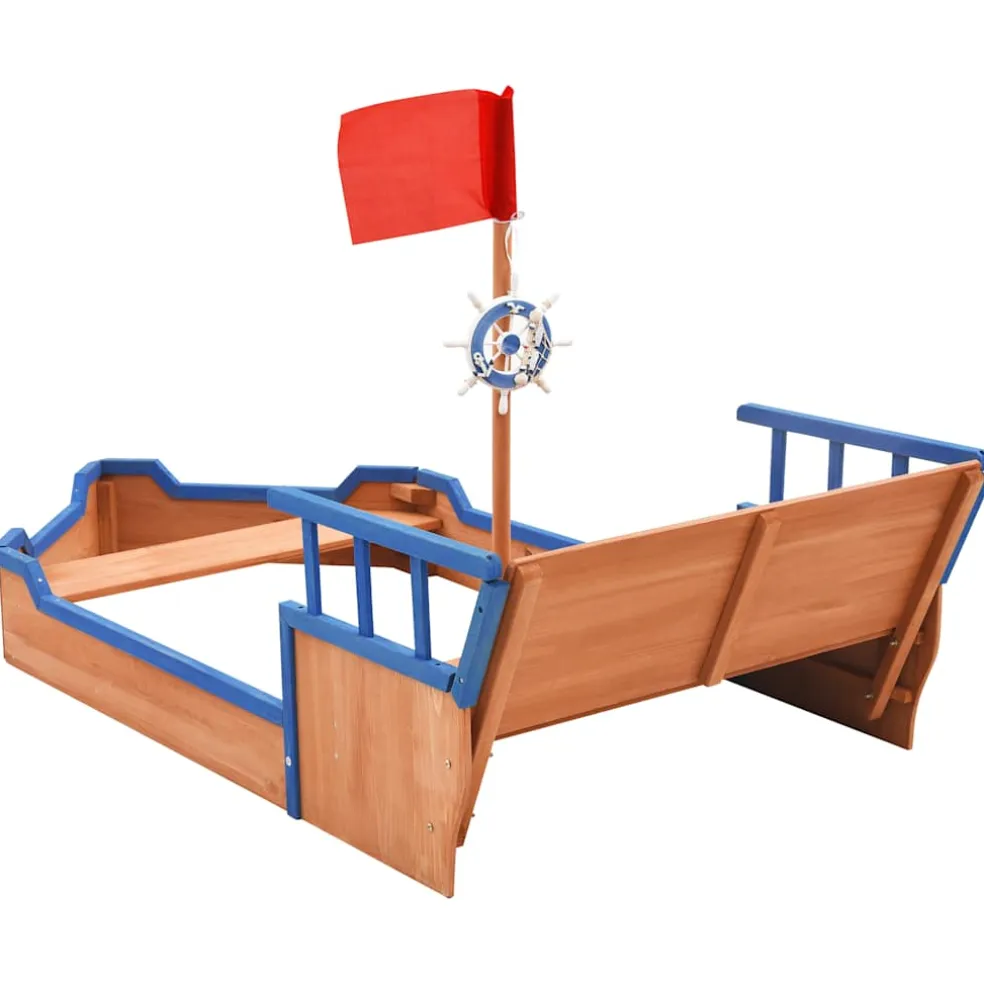 vidaXL Zandbak piratenschip 190x94,5x101 cm vurenhout