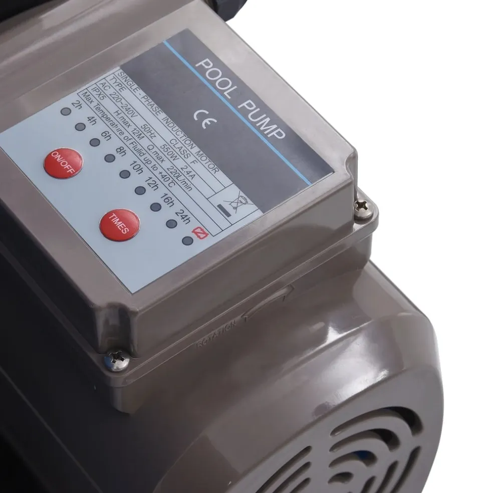 vidaXL Zandfilterpomp met timer 530 W 10980 L/u