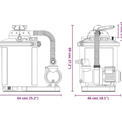 vidaXL Zandfilterpomp met timer 550 W 50 L