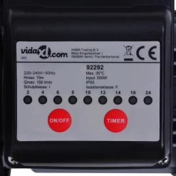 vidaXL Zandfilterpomp met timer 550 W 50 L