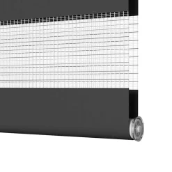 vidaXL Zebra rolgordijn 40x100 cm stofbreedte 35,9 cm zwart