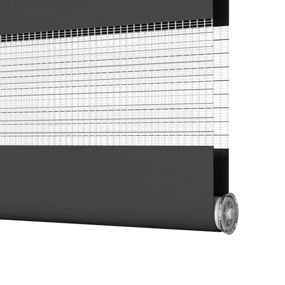 vidaXL Zebra rolgordijn 40x100 cm stofbreedte 35,9 cm zwart