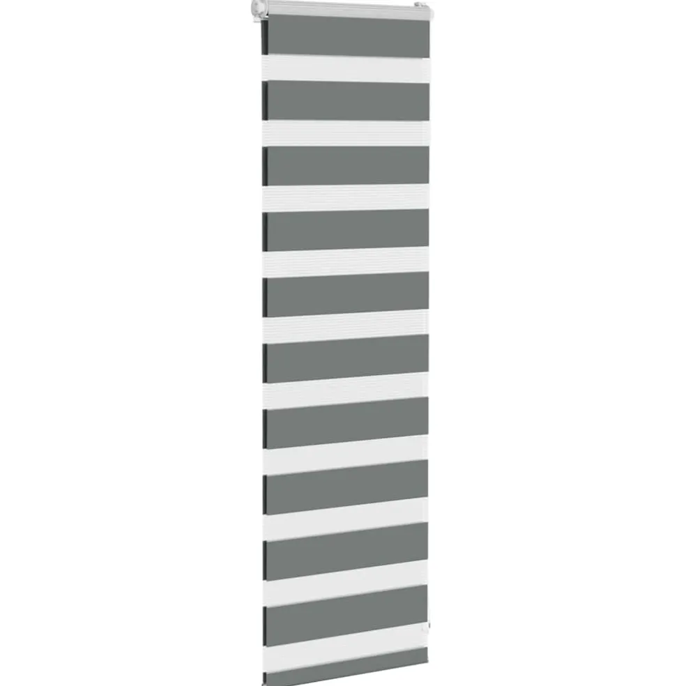 vidaXL Zebra rolgordijn 40x100 cm stofbreedte 35,9 cm donkergrijs