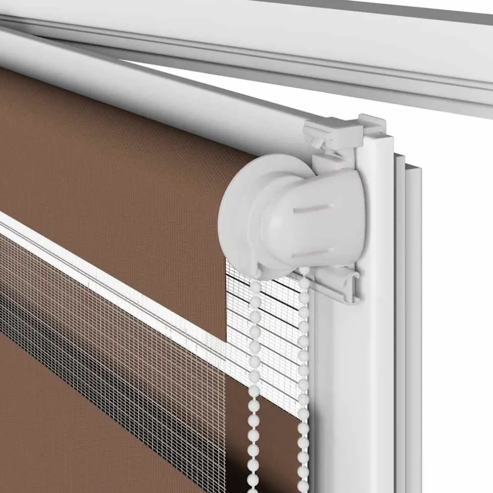 vidaXL Zebra rolgordijn 45x100 cm stofbreedte 40,9 cm marmerbeige