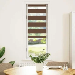 vidaXL Zebra rolgordijn 45x100 cm stofbreedte 40,9 cm marmerbeige