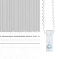 vidaXL Zebra rolgordijn 40x100 cm stofbreedte 35,9 cm lichtgrijs