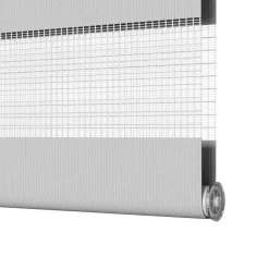vidaXL Zebra rolgordijn 40x100 cm stofbreedte 35,9 cm lichtgrijs