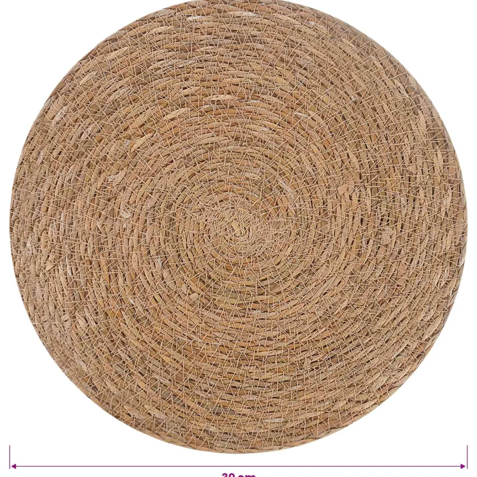 vidaXL Zeegroene placemats 4 st Naturel 100% Zeegras