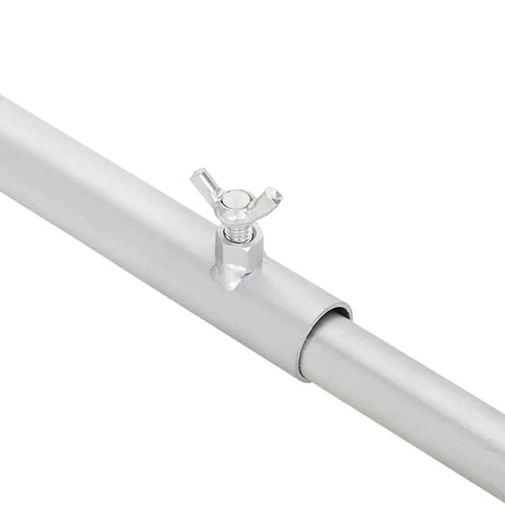 vidaXL Zeildoekbevestiging voor aanhangwagens 2 zilver 102-155 cm