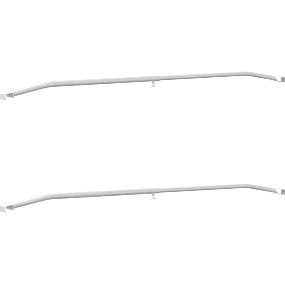 vidaXL Zeildoekbevestiging voor aanhangwagens 2 zilver 102-155 cm