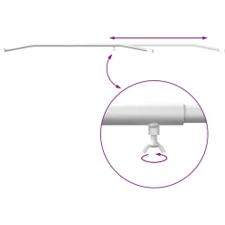 vidaXL Zeildoekbevestiging voor aanhangwagens 2 zilver 102-155 cm