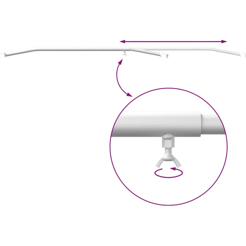 vidaXL Zeildoekbevestiging voor aanhangwagens 2 zilver 102-155 cm