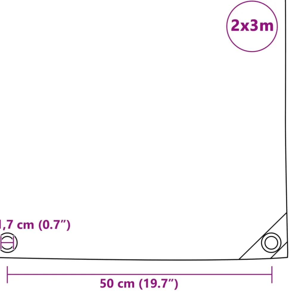 vidaXL Zeilen Blauw 2 x 3 m Canvas met PVC-coating