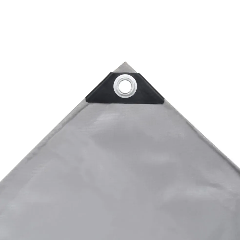 vidaXL Zeilen Grijs 2 x 3 m Canvas met PVC-coating
