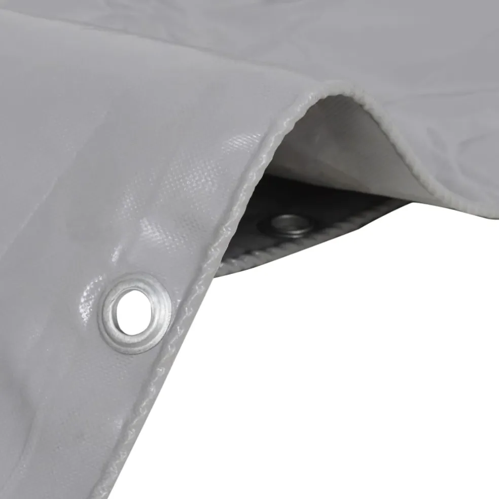 vidaXL Zeilen Grijs 2 x 3 m Canvas met PVC-coating