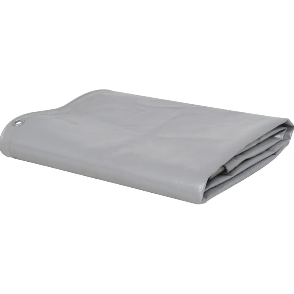 vidaXL Zeilen Grijs 2 x 3 m Canvas met PVC-coating