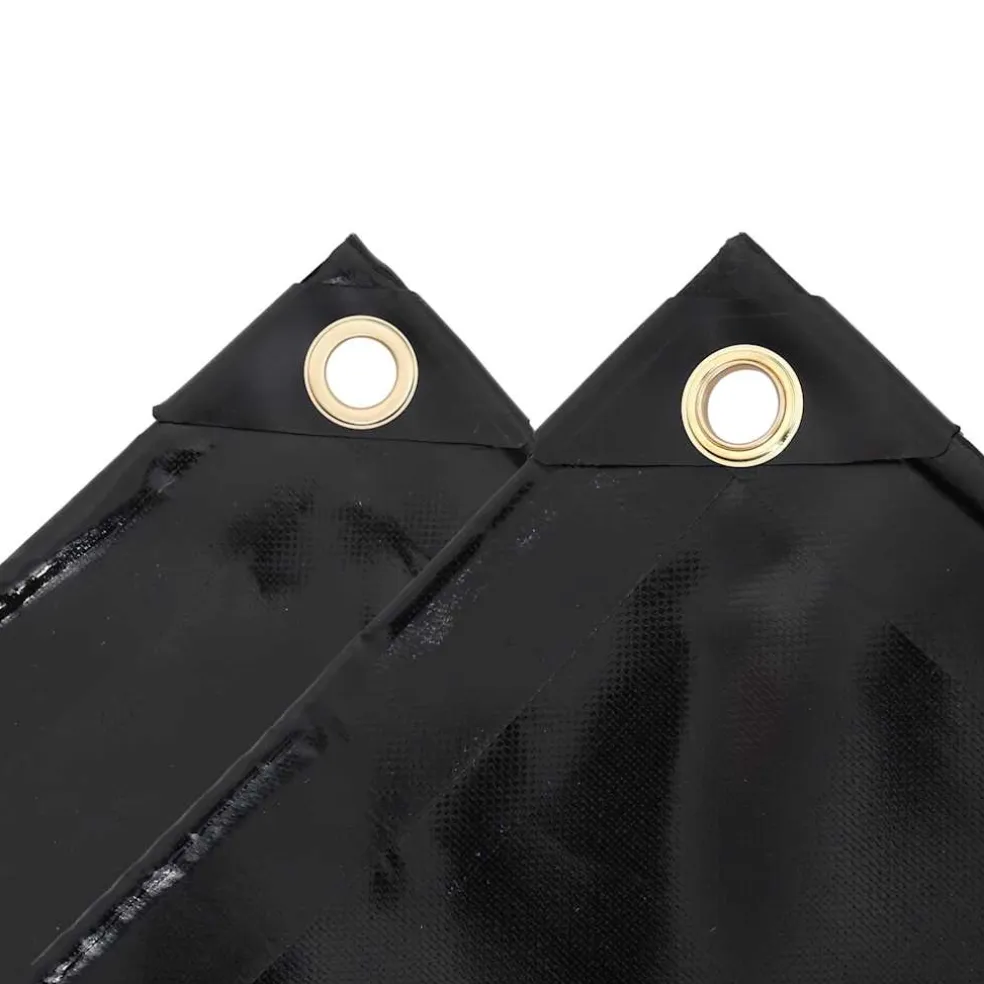 vidaXL Zeilen Zwart 2 x 3 m Canvas met PVC-coating