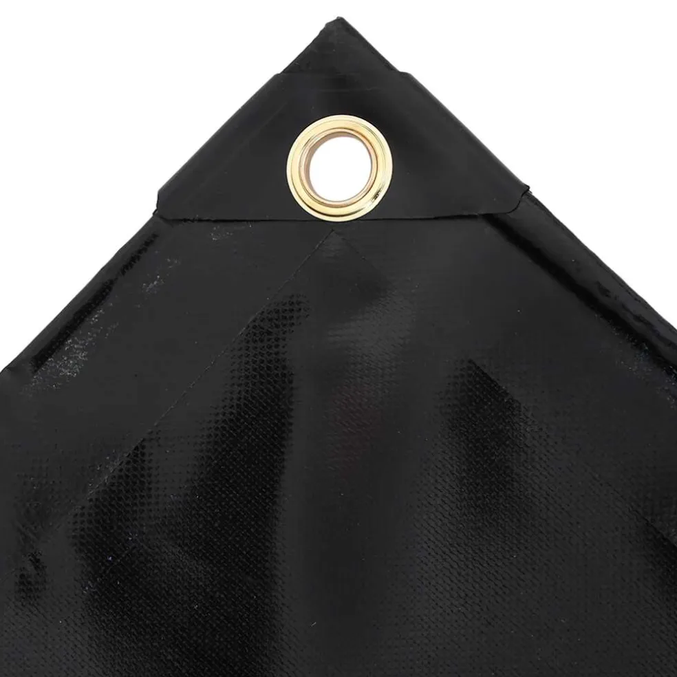 vidaXL Zeilen Zwart 2 x 3 m Canvas met PVC-coating