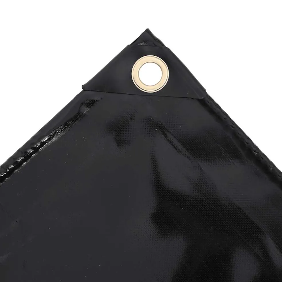 vidaXL Zeilen Zwart 2 x 3 m Canvas met PVC-coating