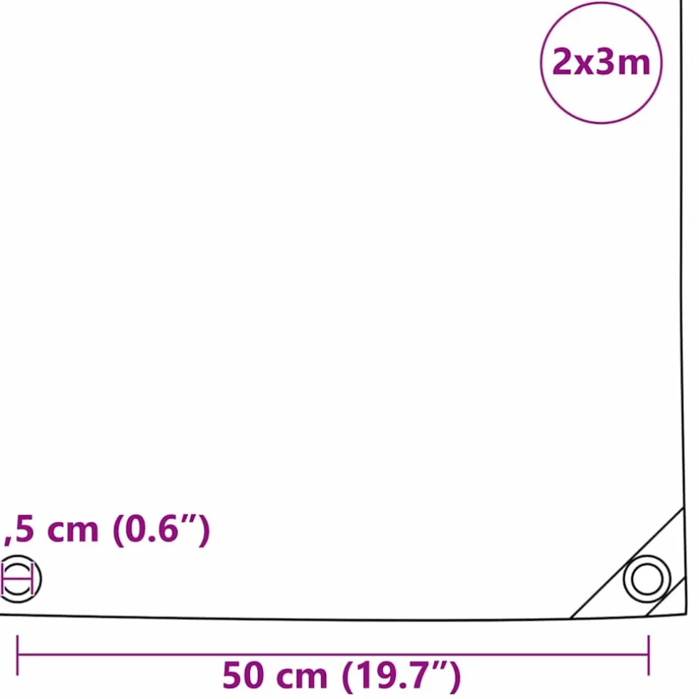 vidaXL Zeil 650g / m² Beige 2 x 3 m Canvas met PVC-coating