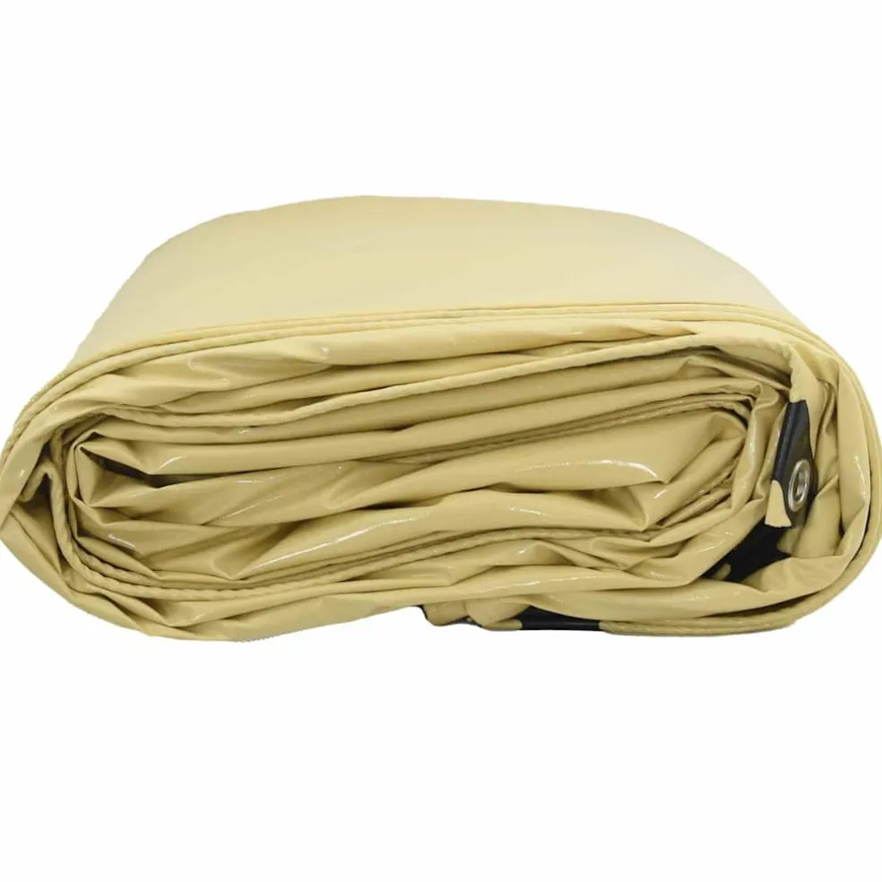 vidaXL Zeil 650g / m² Beige 2 x 3 m Canvas met PVC-coating